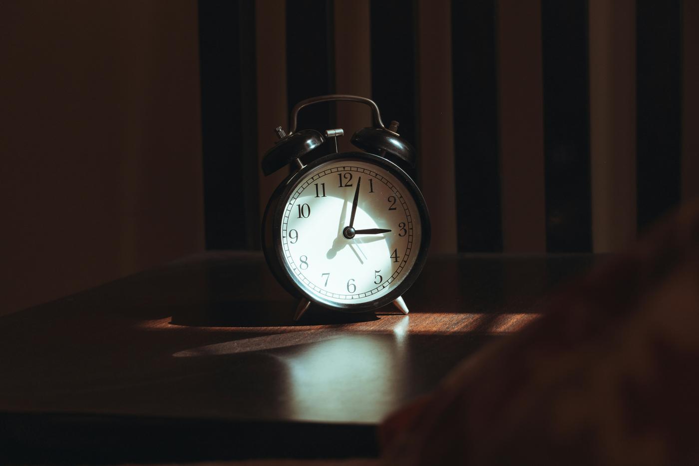 An alarm clock, no reason to set it