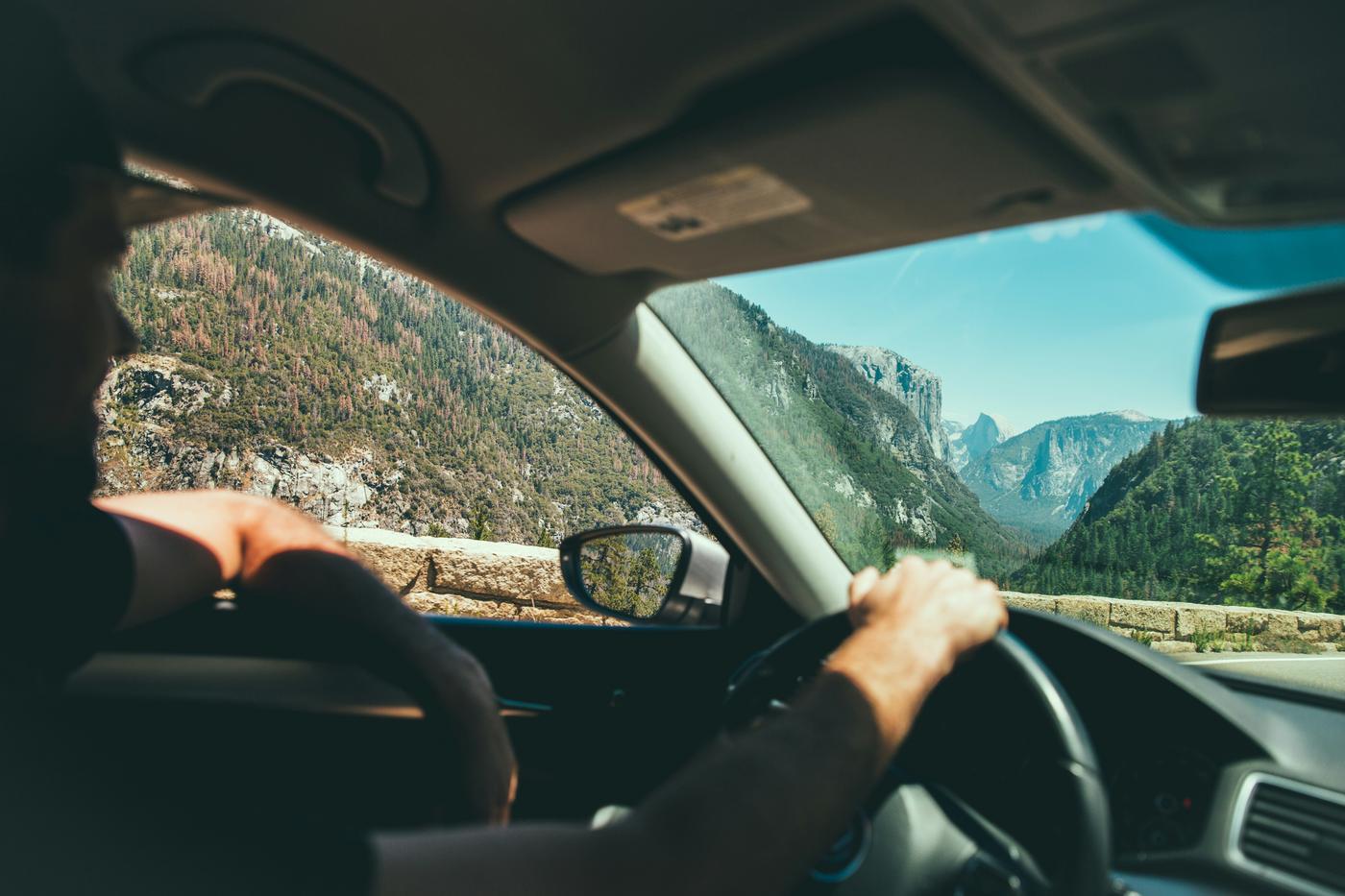 Smiling behind the wheel